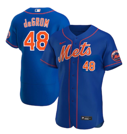 Men's New York Mets #48 Jacob deGrom 2020 New Blue Flex Base Stitched MLB Jersey